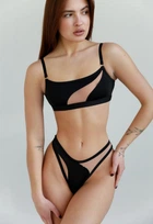 Жіночий Ліф Стаф Чорний Та Бежевий Елегантний Білизна Staff Wa Black & Beige M (384800)