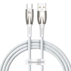 Кабель Baseus Glimmer Series Fast Charging Data Cable USB to Type-C 100W 20V 5A 1м (CADH000402) White
