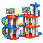 Игрушечный трек-паркинг с 3 машинками и 75 деталями Childrens Rail Car