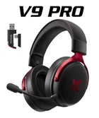 Наушники MCHOSE V9 PRO Black-Red Беспроводная Игровая Гарнитура, Радиоканал/Bluetooth/3.5мм. Съемный Микрофон, RGB Подсветка, 7.1 Аккумулятор 250 Часов. PC/PS4/PS5/Switch/Xbox