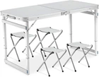 Усиленный стол для пикника раскладной с 4 стульями Easy Camping EC-8765 (белый)