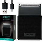 Електробритва VGR V-376 з триммером USB-зарядка акумуляторна чорна для гладкого гоління