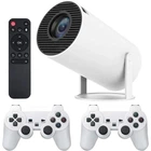 Игровой смарт проектор-приставка 2в1 с двумя джойстиками и пультом ДУ, Android 64Gb HY300-White (22)