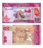 Банкнота 20 рупій Шрі-Ланка 2021 рік UNC