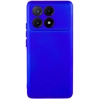 Чехол TPU GETMAN Liquid Silk Full Camera для Xiaomi Poco X6 Pro Синий / Iris