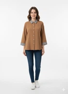 Сорочка SHEIN 2XL Темно-бежевий 31-0411