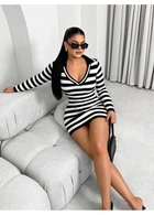 Сукня SHEIN M Чорно-білий sz25080859011186365