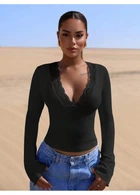 Блуза SHEIN L Черный sz2405229790639786