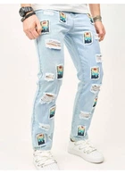 Джинсы SHEIN XL Голубой sm2310304959077648