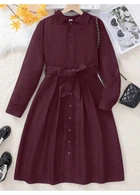 Платье SHEIN 164 Бордовый sk2311064979083566