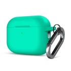 Силиконовый чехол для наушников Apple AirPods Pro 2 2022, Hang Case, бирюзовый, ультратонкий защитный кейс толщиной 2 мм, защита от царапин, пыли и ударов, компактный, с карабином для крепления, ArmorStandart (ARM68589)
