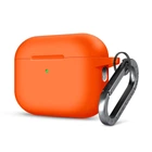 Силиконовый чехол для наушников Apple AirPods Pro 2 2022, Hang Case, оранжевый, ультратонкий защитный кейс толщиной 2 мм, защита от царапин, пыли и ударов, компактный, с карабином для крепления, ArmorStandart (ARM68594)