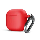 Силиконовый чехол для наушников Apple AirPods 4, Hang Case, красный, ультратонкий защитный кейс толщиной 2 мм, защита от царапин, пыли и ударов, компактный, с карабином для крепления, ArmorStandart (ARM81293)