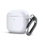 Силиконовый чехол для наушников Apple AirPods 4, Hang Case, белый, ультратонкий защитный кейс толщиной 2 мм, защита от царапин, пыли и ударов, компактный, с карабином для крепления, ArmorStandart (ARM81295)