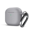 Силіконовий чохол для навушників Apple AirPods 4, Hang Case, сірий, ультратонкий захисний кейс товщиною 2 мм, захист від подряпин, пилу та ударів, компактний, з карабіном для кріплення, ArmorStandart (ARM81284)