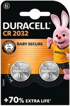 Спеціальна літієва батарейка типу «таблетка» Duracell 2032, 3В, 2 шт DL2032/CR2032