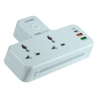 Мережевий Перехідник із Нічником LDNIO SC2311 1USB-C / 2USB-A QC/PD20W / 2 Sockets/ Led lamp White