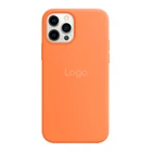 Чехол Silicone Case with MagSafe для iPhone 12 Pro Max Kumquat