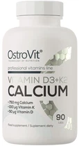 Кальцій Д3 К2 OstroVit Calcium Vitamin D3+K2 90 таб
