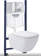 Інсталяція GROHE Rapid SL 38840000 (3873200A) c панеллю змиву Skate Cosmopolitan 38732000 + унітаз DEVIT Quadra 2030140 з сидінням Soft Close дюропласт