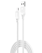 Кабель USB XO NB235 Zebra series Braided сила струму 2.4A USB to Micro 1m Білий