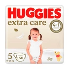 Детские подгузники Huggies Extra Care Mega размер 5 (11-25 кг), 50 шт Детские одноразовые подгузники с индикатором влаги и мгновенным поглощением Памперсы для детей