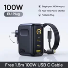 Мережевий зарядний пристрій Baseus 100W PicoGo AE21 Digital Display + кабель Type-C 1.5м