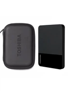 Зовнішній жорсткий диск 1 тб кишеньковий hdd портативний Toshiba Canvio Ready B3 чорний usb вінчестер юсб накопичувач на 1тб для ноутбука пк комп'ютера + Захисний кейс