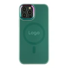 Чохол AG-Glass Chrome Camera with Magsafe для iPhone 12/12 Pro Green