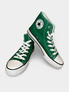 Жіночі кеди високі з вишивкою Converse All Star зелені 37