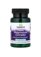 Потрійний комплекс магнію Swanson Triple Magnesium Complex 30 капсул 400 мг