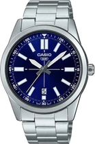 Мужские часы Casio MTP-VD02D-2E синие 50 м
