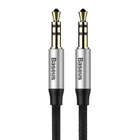 Кабель Baseus Yiven M30 Stereo AUX 3.5mm Male Mini Jack 1.5m Black/Silver (CAM30-CS1)