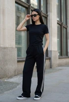 Штаны Женские Спортивные Стаф Черные Базовые Staff Wai Black XXS (384658)