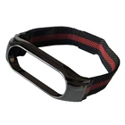 Ремінець для Xiaomi Mi Band 3/4/5/6 Milanese Loop Black-red