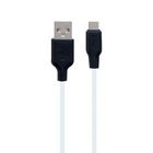 Кабель USB Hoco X21 Plus Silicone USB - Type C 3А 1m Чорно-Білий