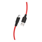Кабель USB Hoco X21 Plus Silicone USB - Lightning 2.4A 1m Черно-Красный