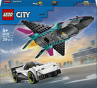 Конструктор LEGO CITY Реактивний літак проти автомобіля 259 елементів (60489)
