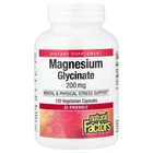 Гліцинат магнію Natural Factors (Magnesium glycinate) 200 мг 120 капсул NFS01641