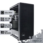 Сервер TOWER PowerUp #123 Xeon E5 2699 v4/32 GB/SSD 512GB х2 сборка для бухгалтерии документооборота хранения данных работы с 1С