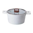 Кастрюля MGC HP-4-441 белая 5.3 л с гранитным антипригарным покрытием и крышкой (107-80-HP-4-441)