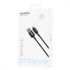 Кабель Proove Flex Metal USB to Lightning 2.4A (1m) black