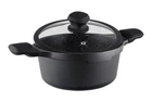 Каструля з антипригарним покриттям і кришкою Vinzer Kuro Induction Line 24 см, 3.7 л (50428)