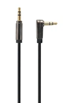 Аудио кабель AUX 3.5 мм Jack-Jack Cablexpert CCAPB-444L-1M, угловой разъем, 1 м, черный