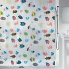 Шторка для ванной и душа Spirella Fish 180x200 см, PEVA, (10.21960)