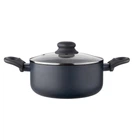 Кастрюля с антипригарным покрытием и крышкой Vinzer Stone 2.5 л, 20 см (50445)