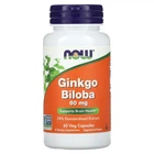Натуральная добавка Now Foods Ginkgo Biloba 60 мг Веганские капсулы