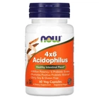 Пробіотики Now Foods (4x6 Acidophilus) 4 млрд КУО 60 капсул (NOW-02920)