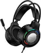 Игровые наушники с микрофоном Borofone BO112 (RGB подсветка) Black (44375)