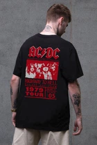 Чоловіча Оверсайз Футболка Without З Принтом ACDC Black L/XL (8056221)